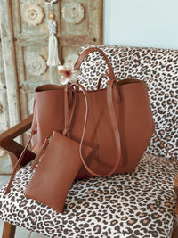 Grand sac de rentrée femme Naya camel pour les cours et le travail