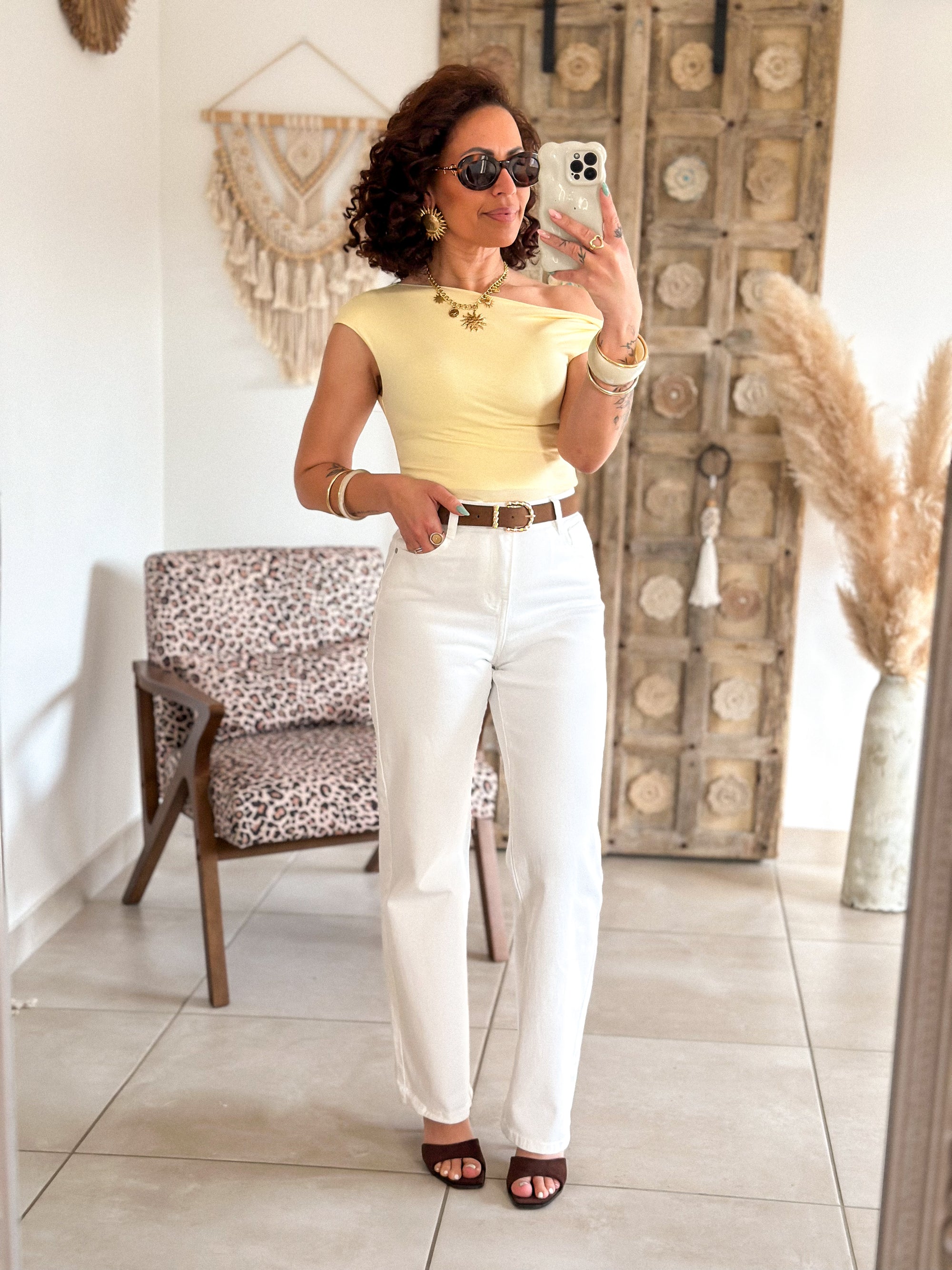 Jean Raven - Wide leg blanc