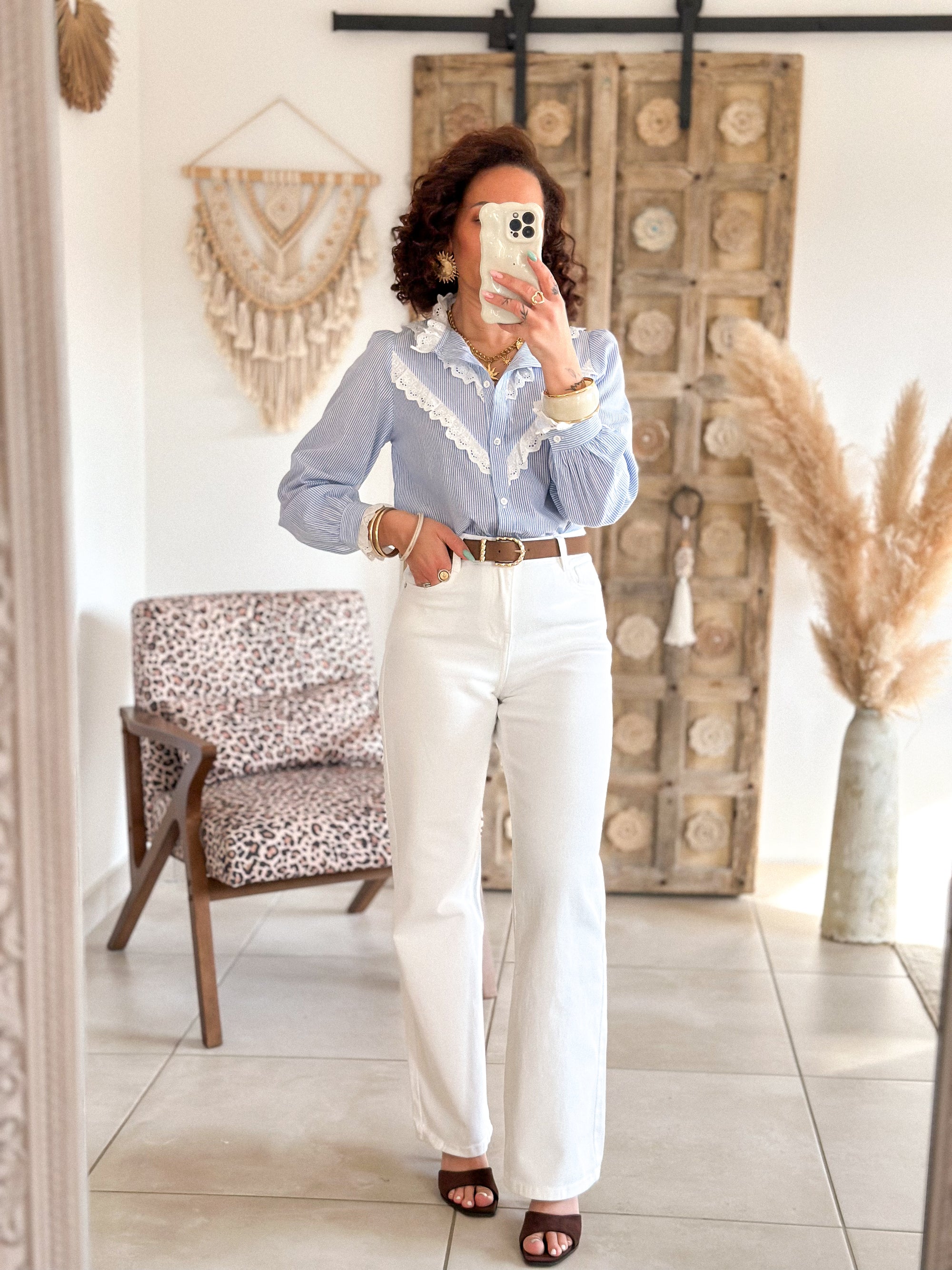 Jean Raven - Wide leg blanc