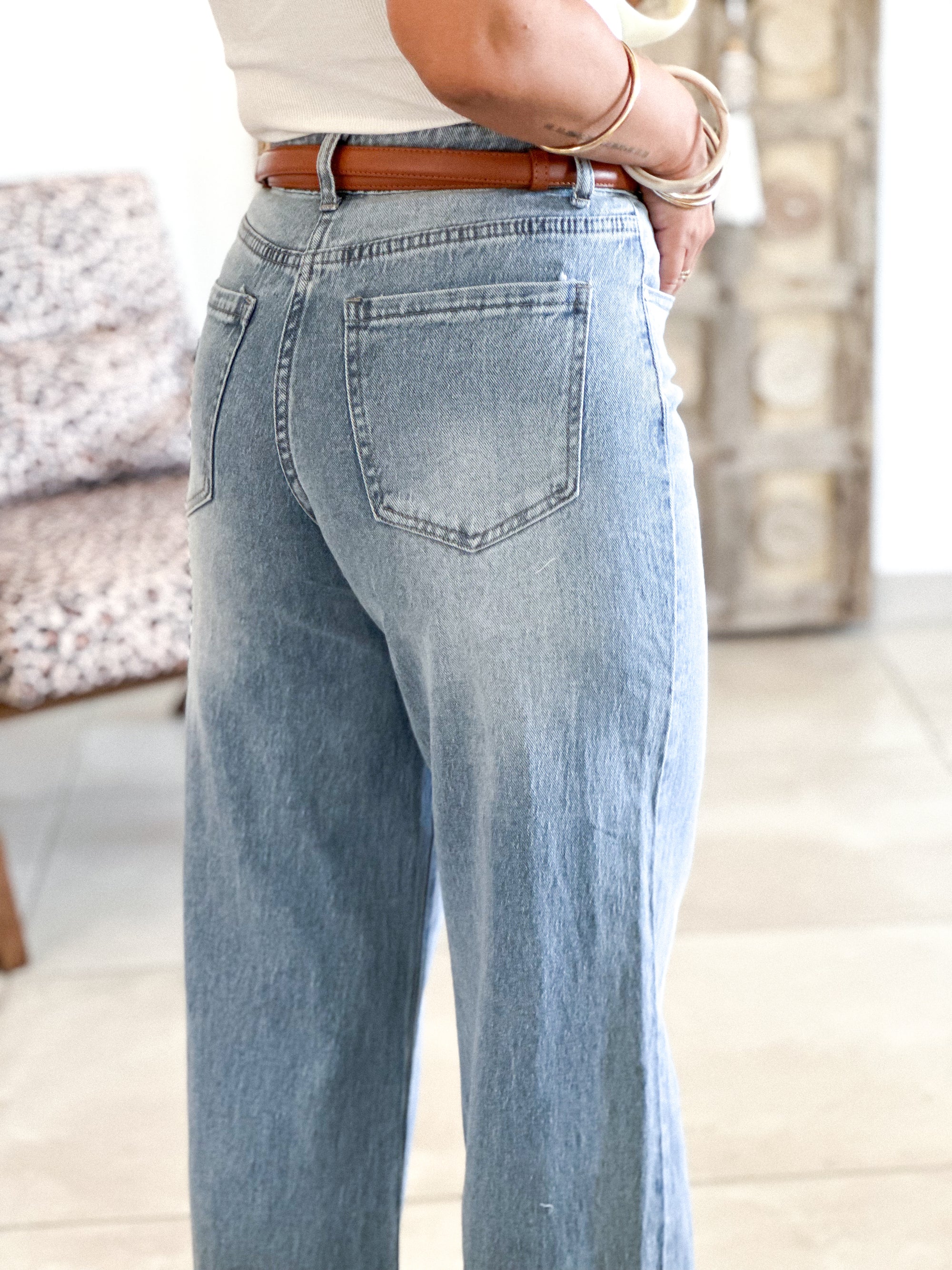 Jean Cassie - Wide leg bleu
