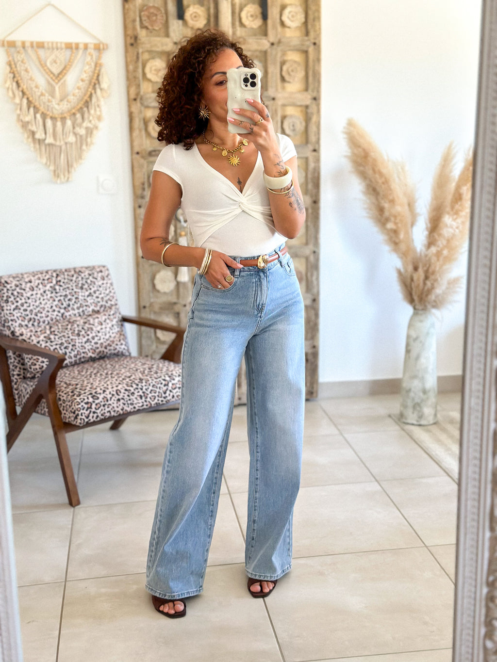Jean Cassie - Wide leg bleu