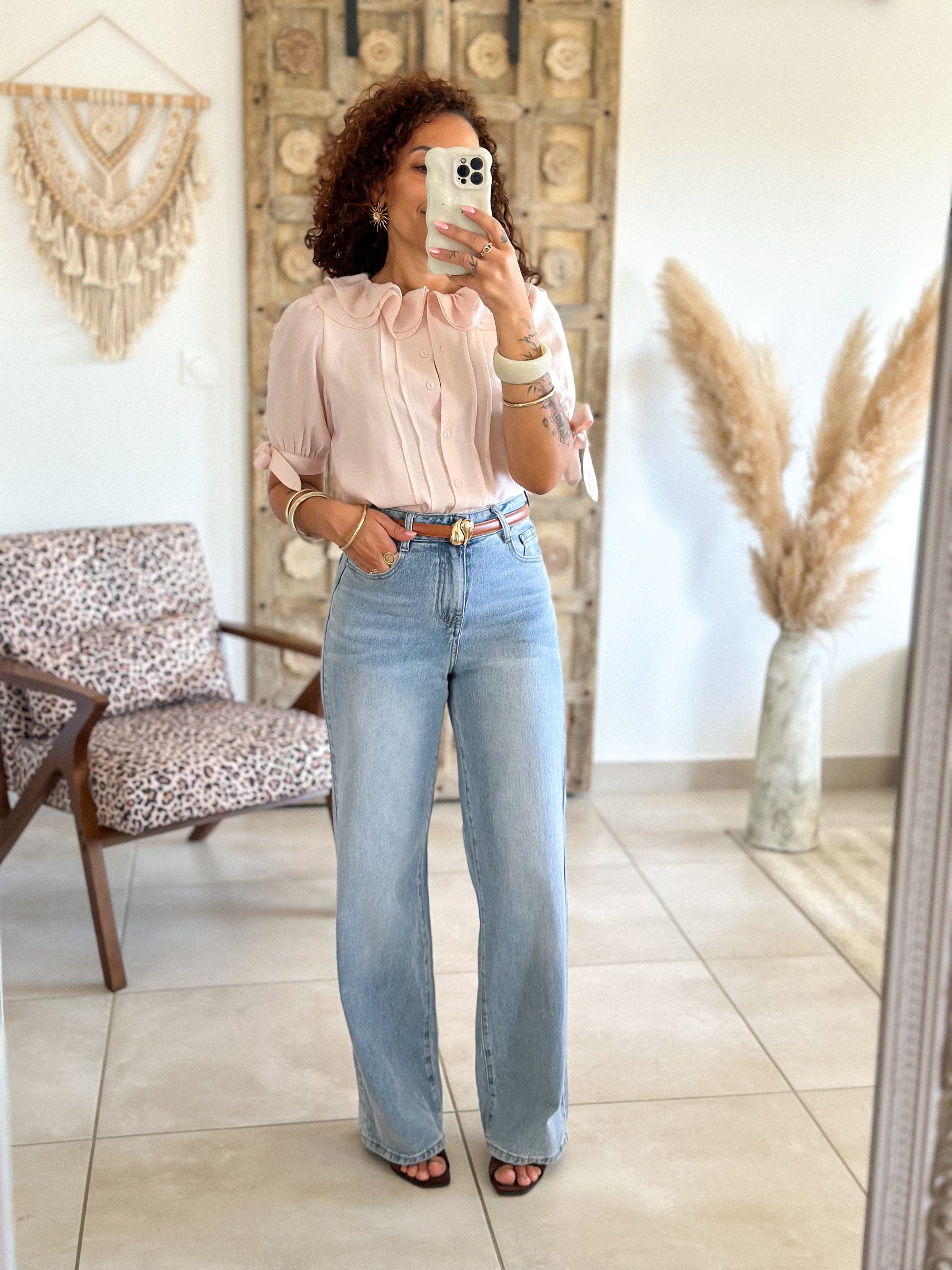 Jean Cassie - Wide leg bleu