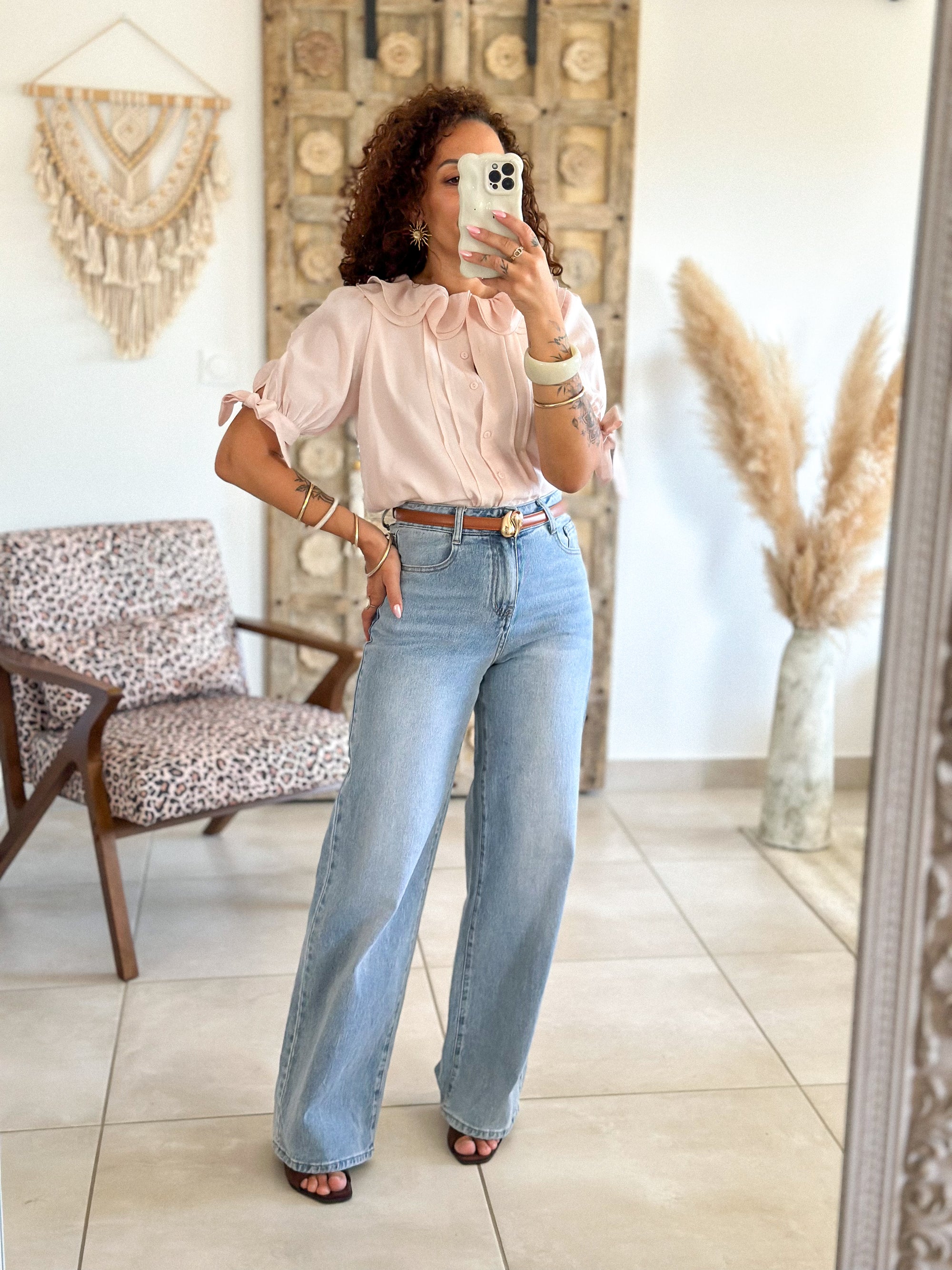 Jean Cassie - Wide leg bleu
