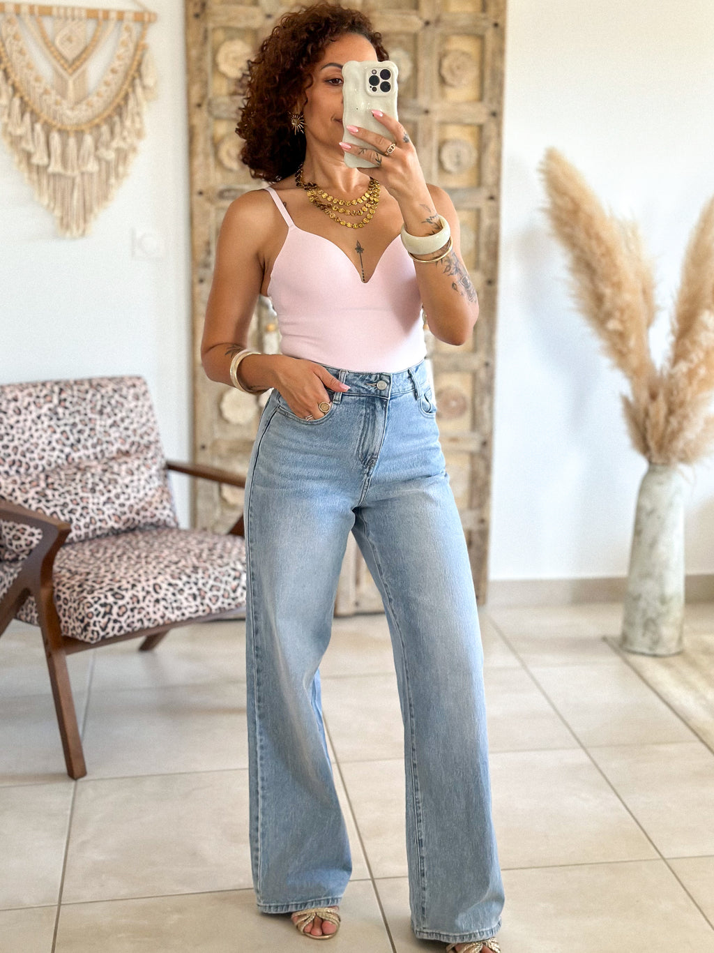 Jean Cassie - Wide leg bleu