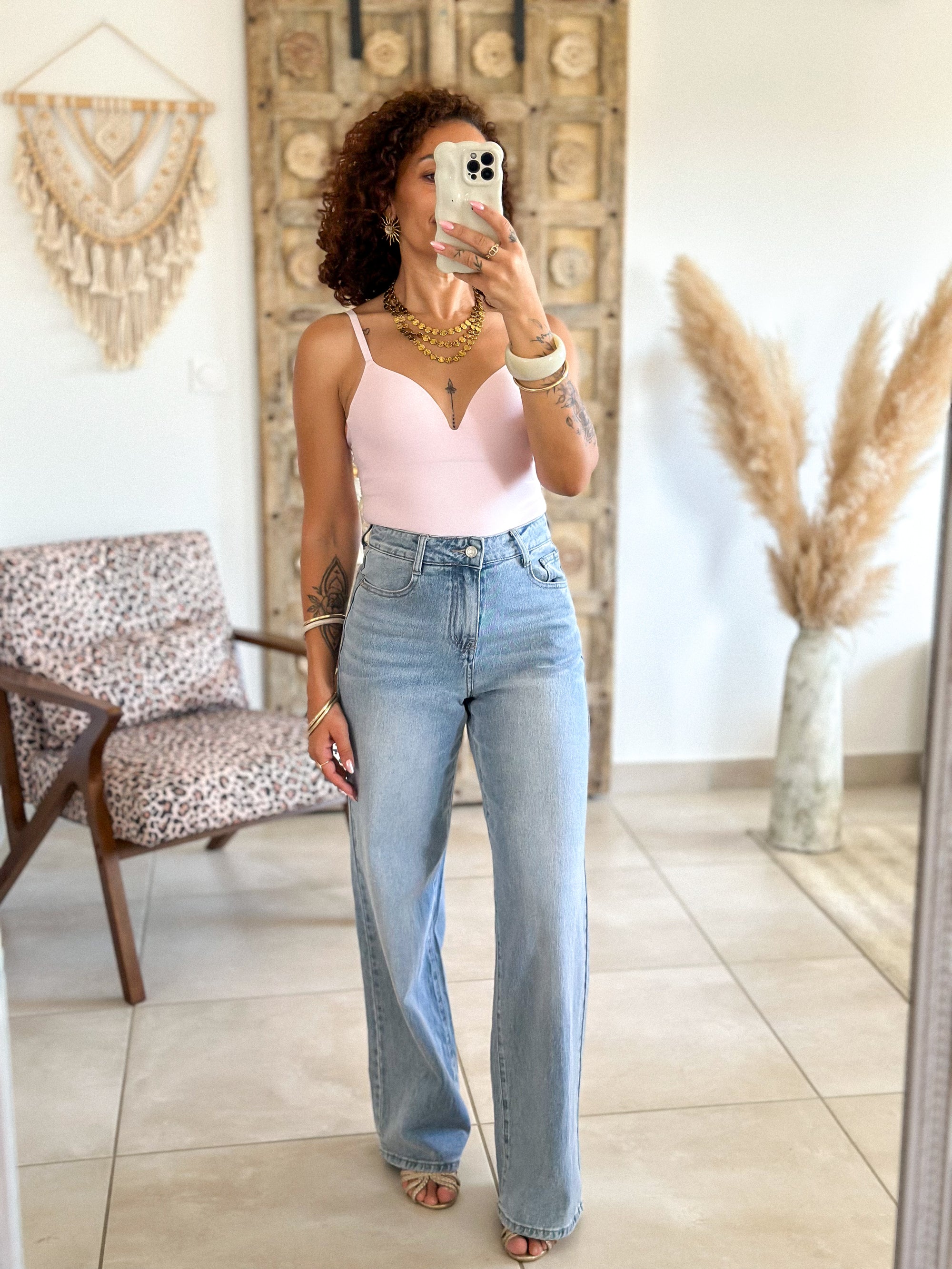Jean Cassie - Wide leg bleu
