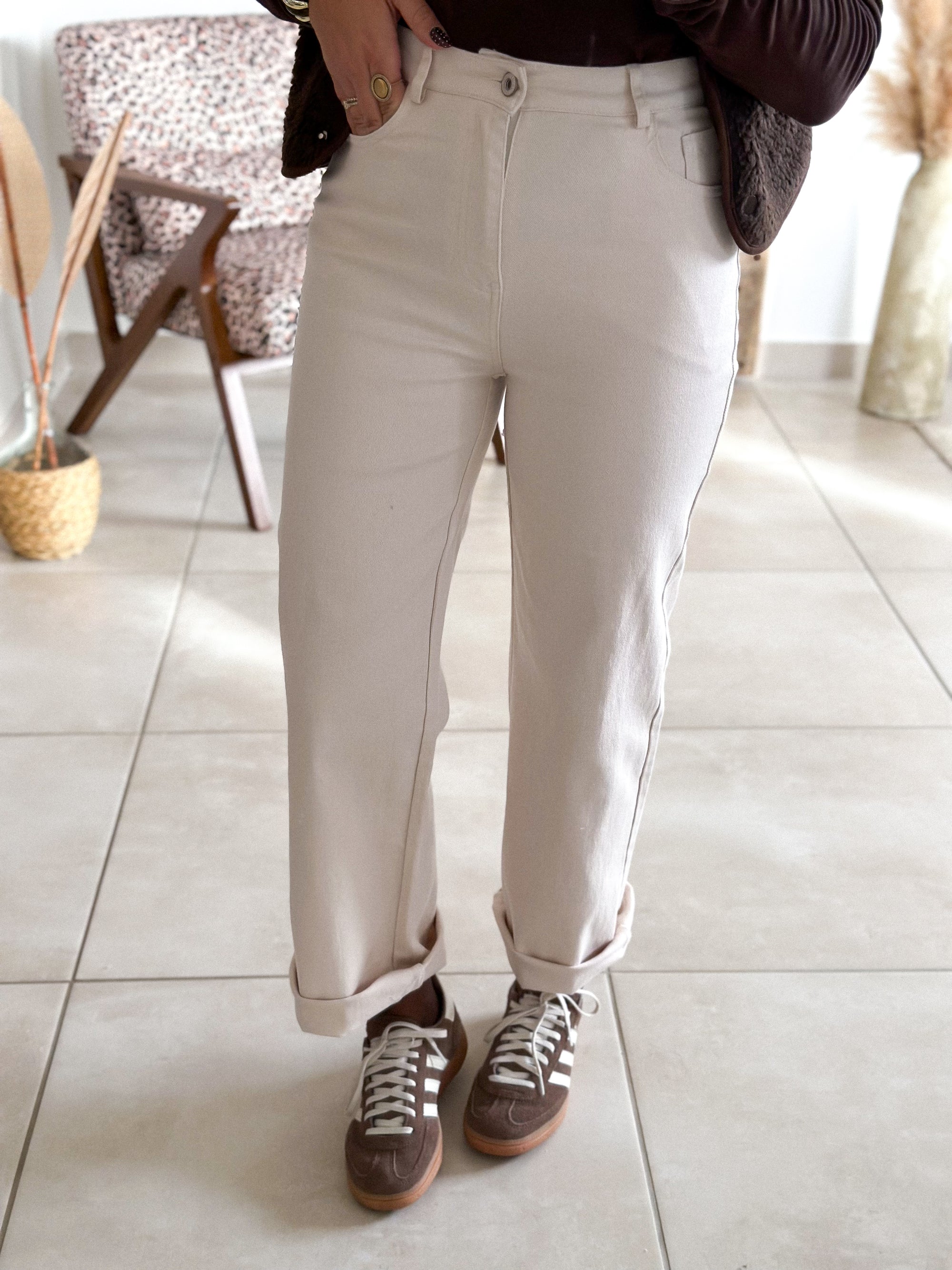 Jean Charlie - Wide leg beige