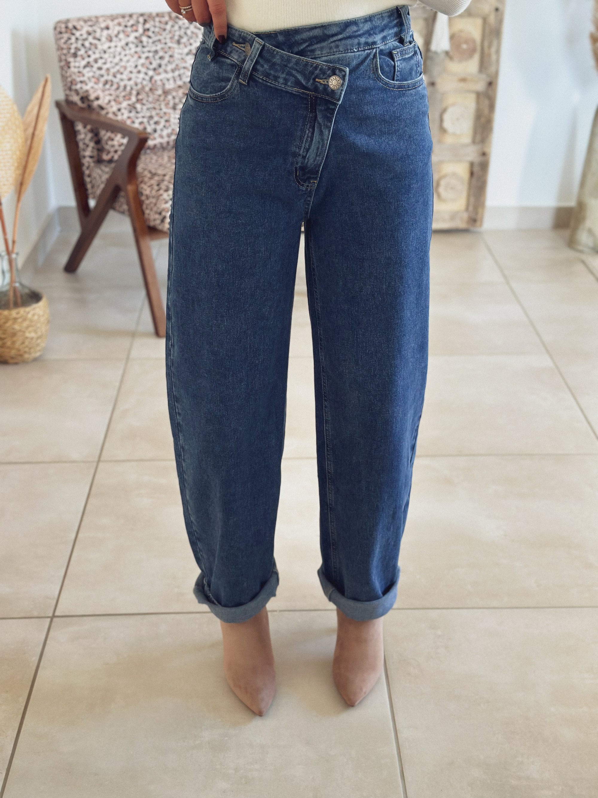 Jean Ella – Barrel Denim bleu