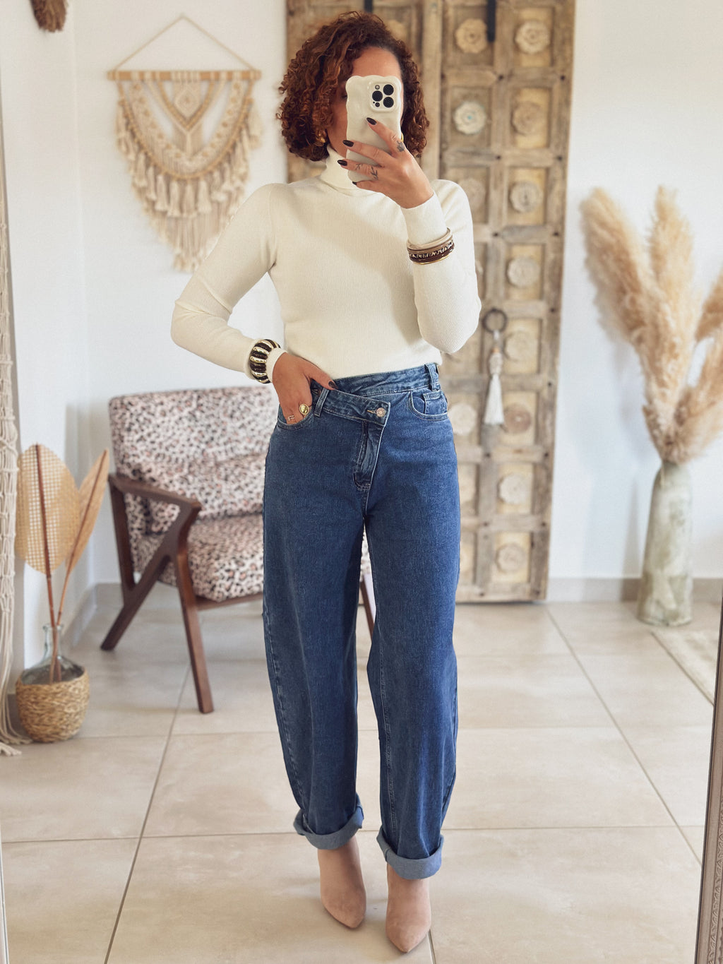 Jean Ella – Barrel Denim bleu