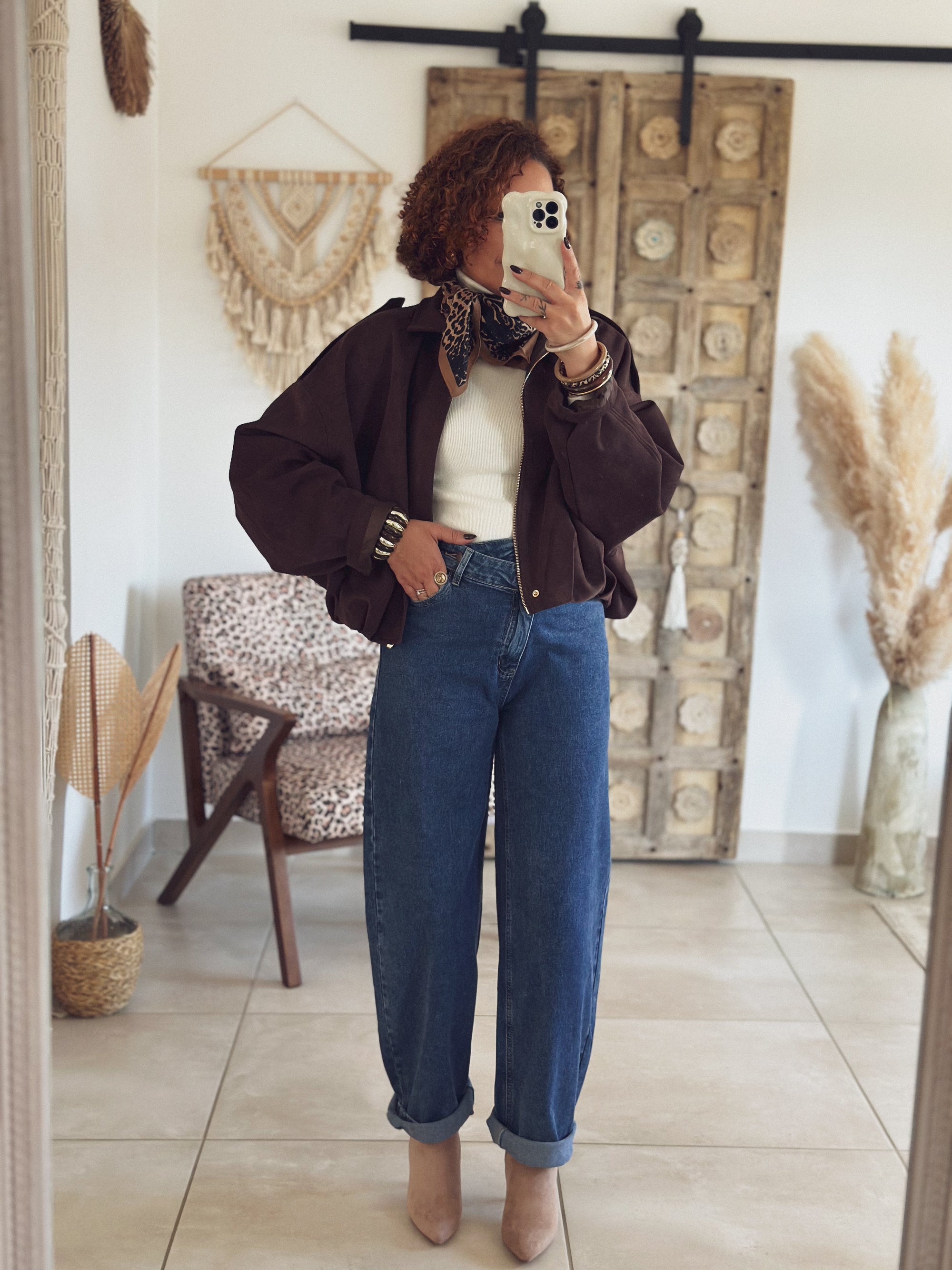 Jean Ella – Barrel Denim bleu