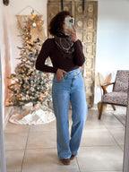 Jean Garance - Wide Leg asymétrique bleu