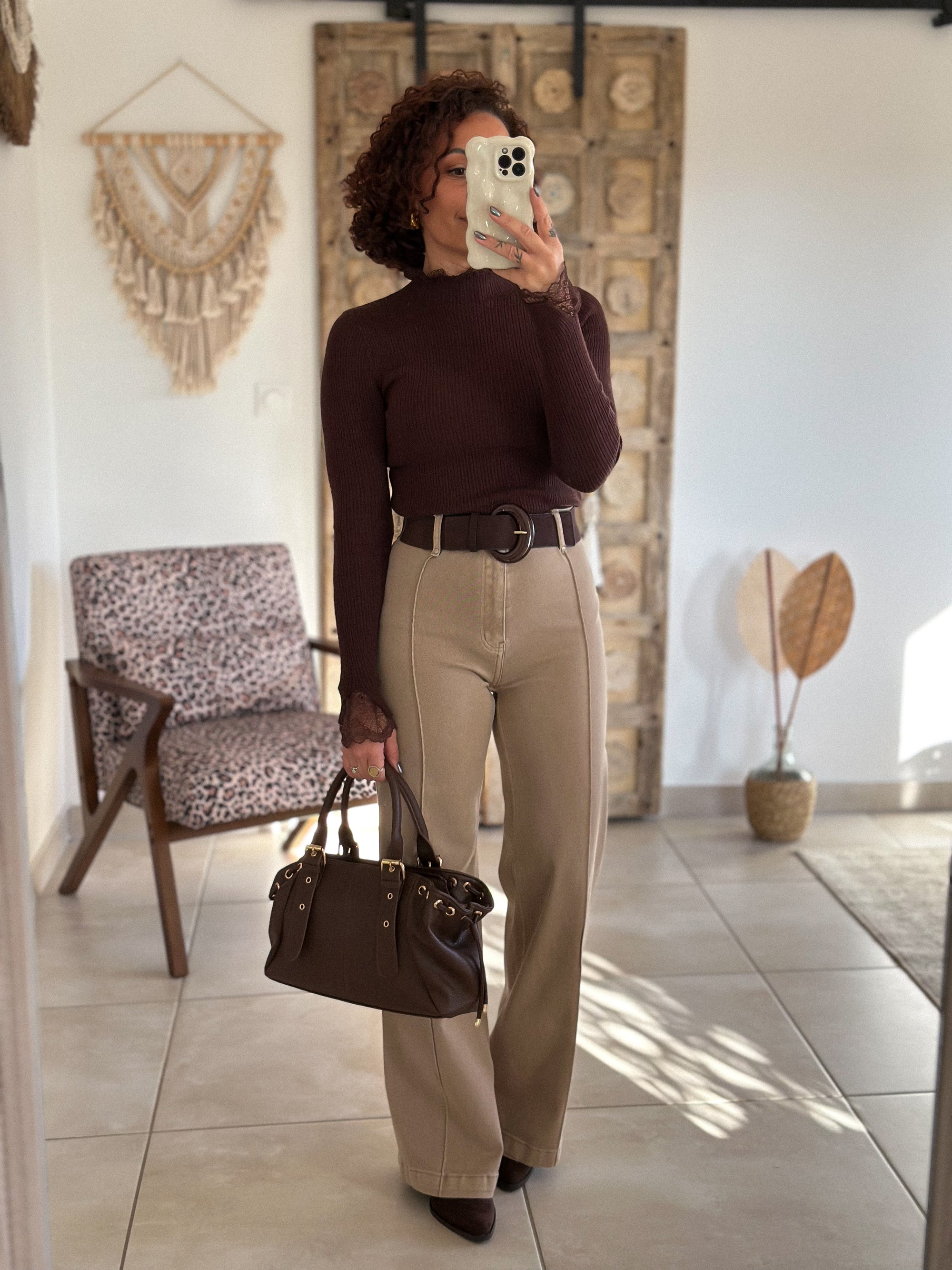 Jean Oléna - Wide Leg beige