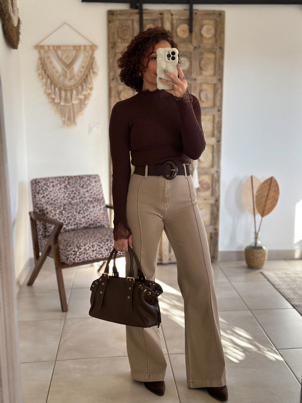 Jean Oléna - Wide Leg beige