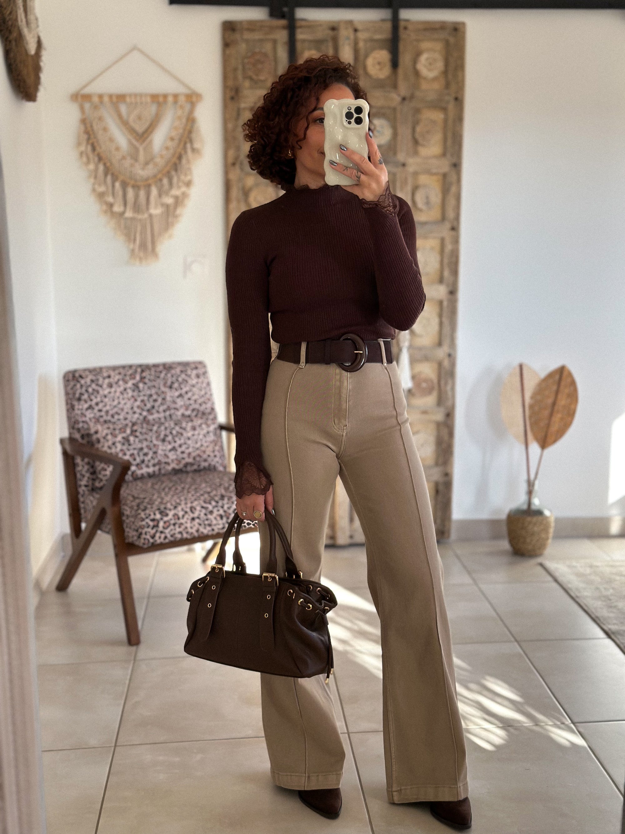 Jean Oléna - Wide Leg beige