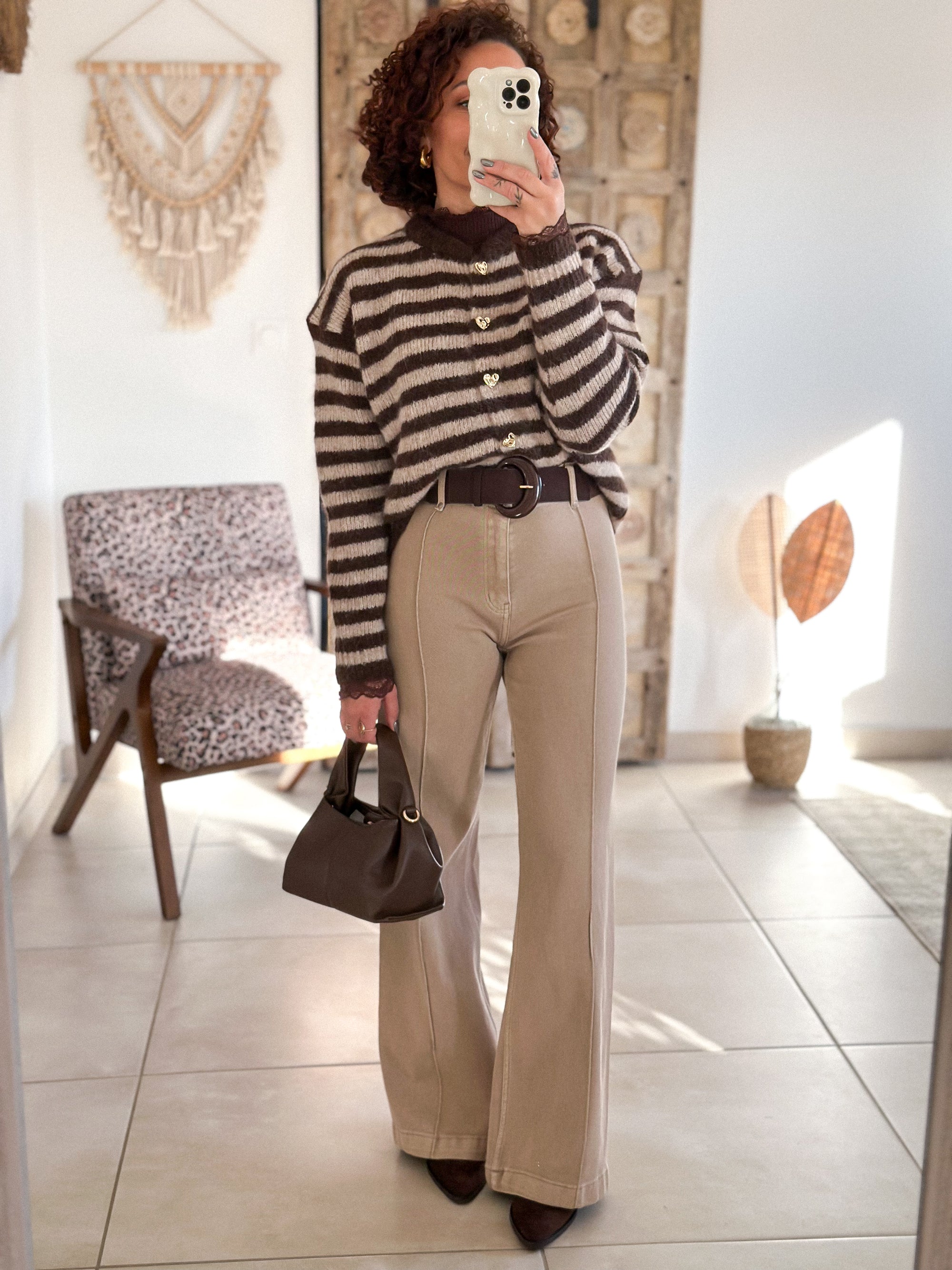 Jean Oléna - Wide Leg beige