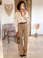 Jean Oléna - Wide Leg beige