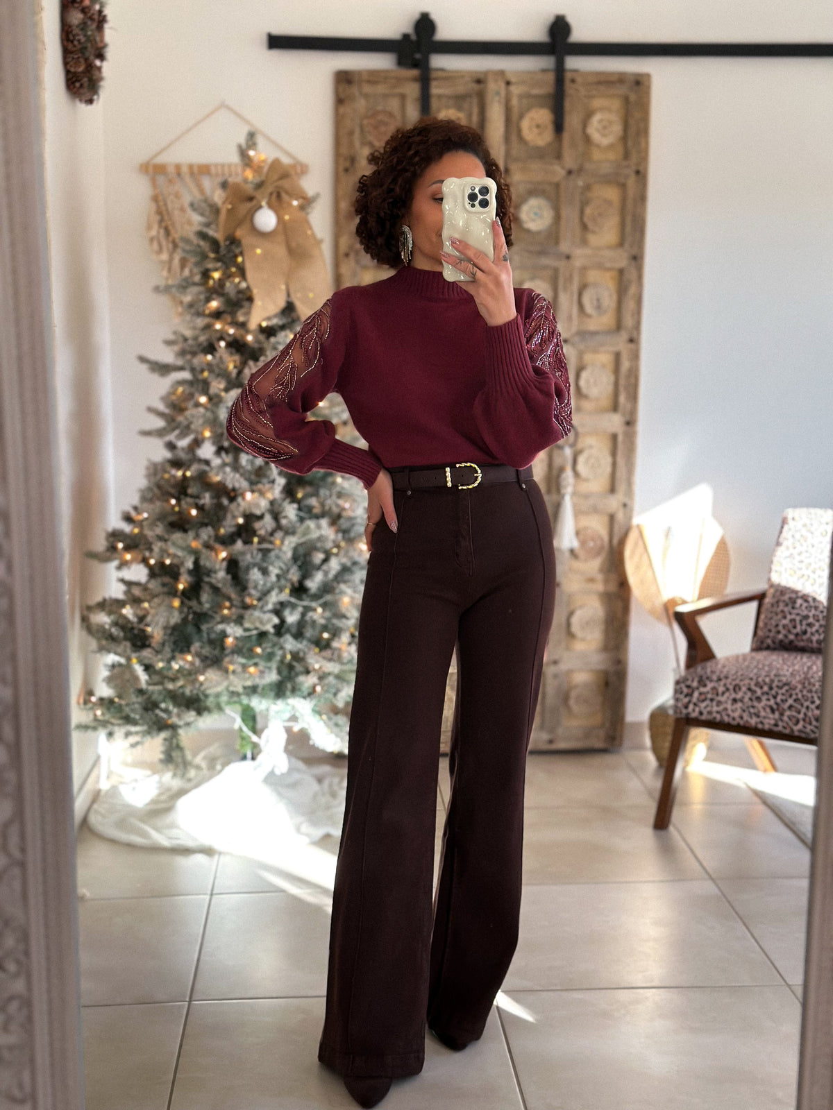 Jean Olena - Brown Wide Leg