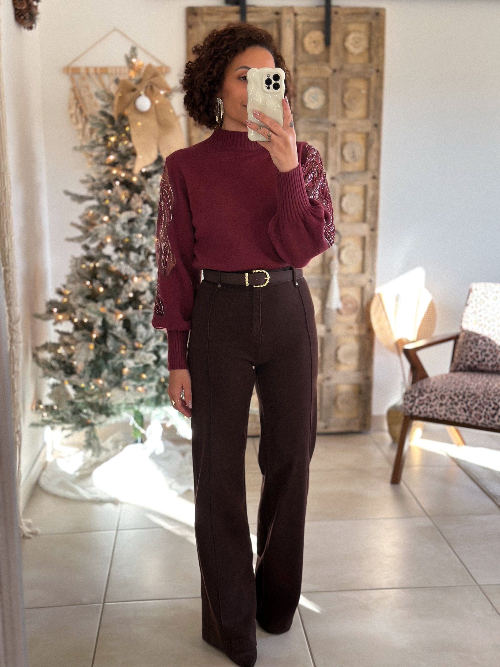 Jean Oléna - Wide Leg Marron