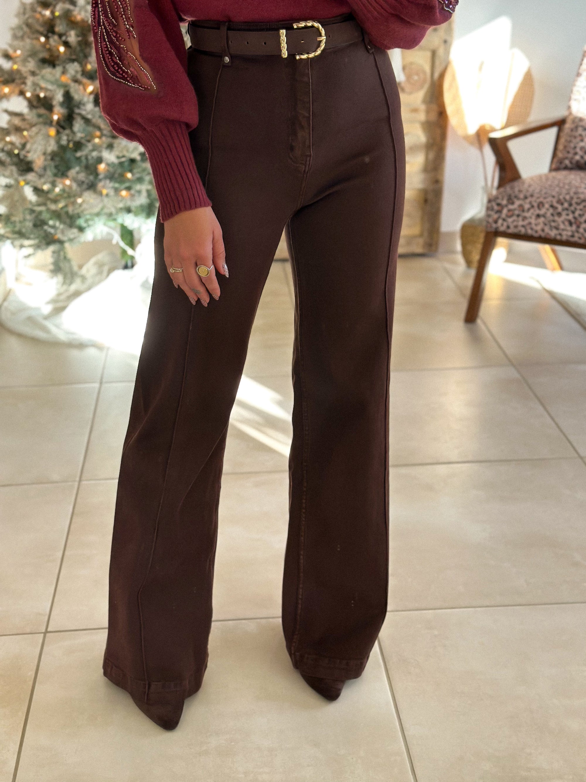 Jean Oléna - Wide Leg Marron