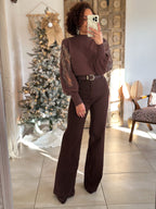 Jean Oléna - Wide Leg Marron