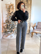 Jean Saphia - Wide Leg Léopard Gris