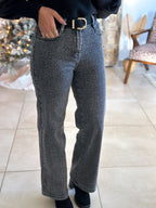 Jean Saphia - Wide Leg Léopard Gris