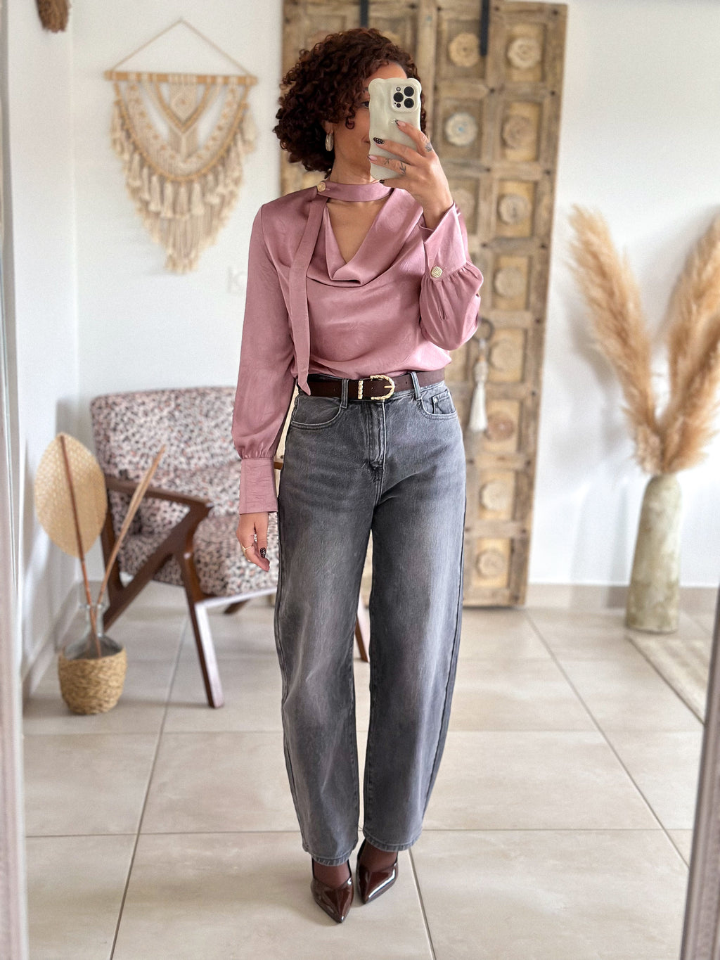 Jean Zoé - Balloon fit gris