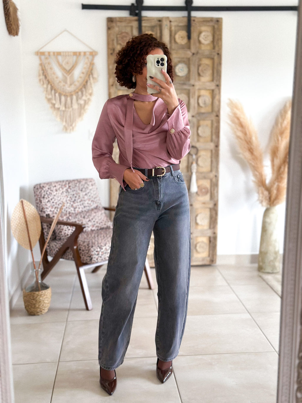 Jean Zoé - Balloon fit gris