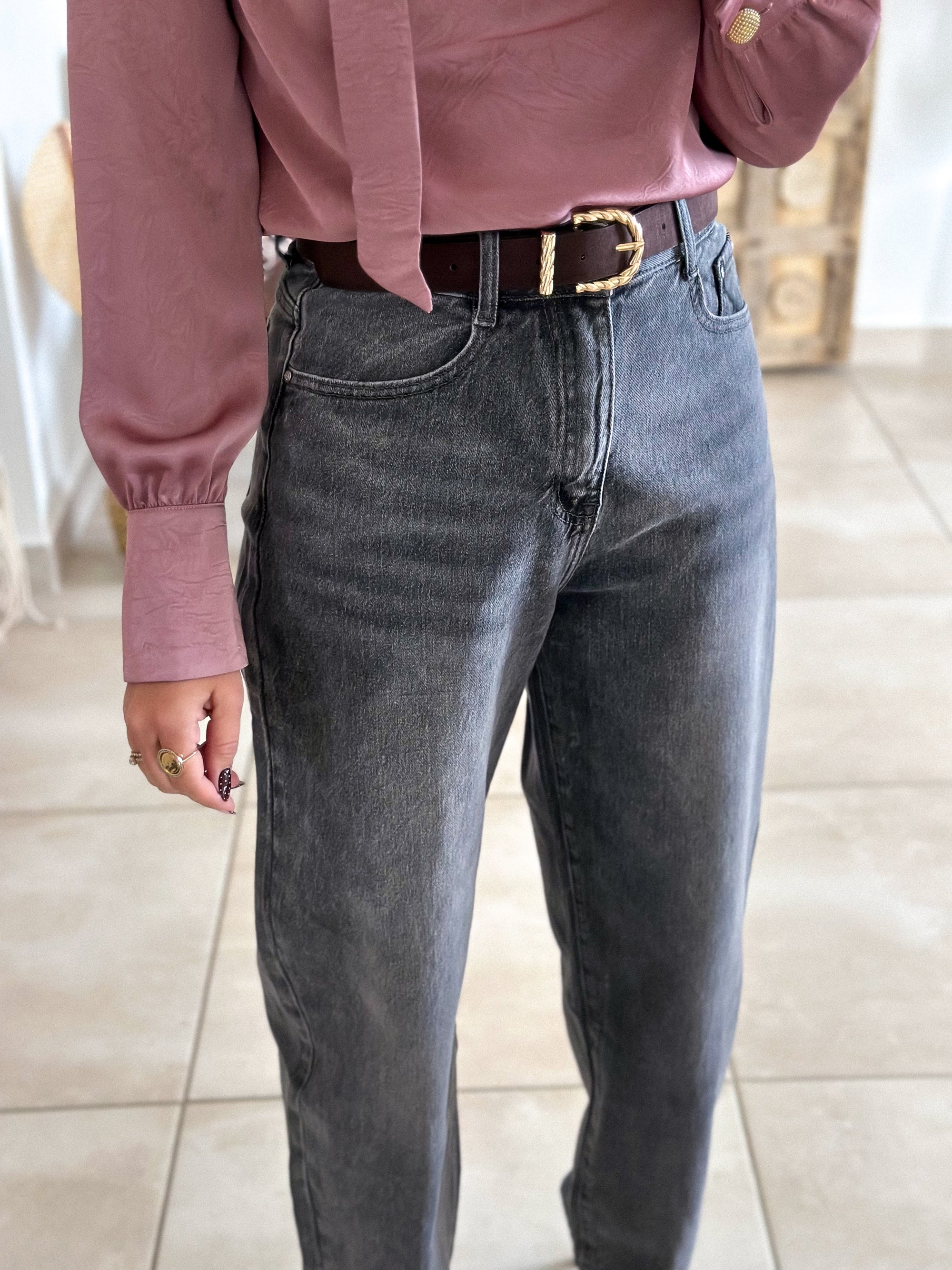 Jean Zoé - Balloon fit gris