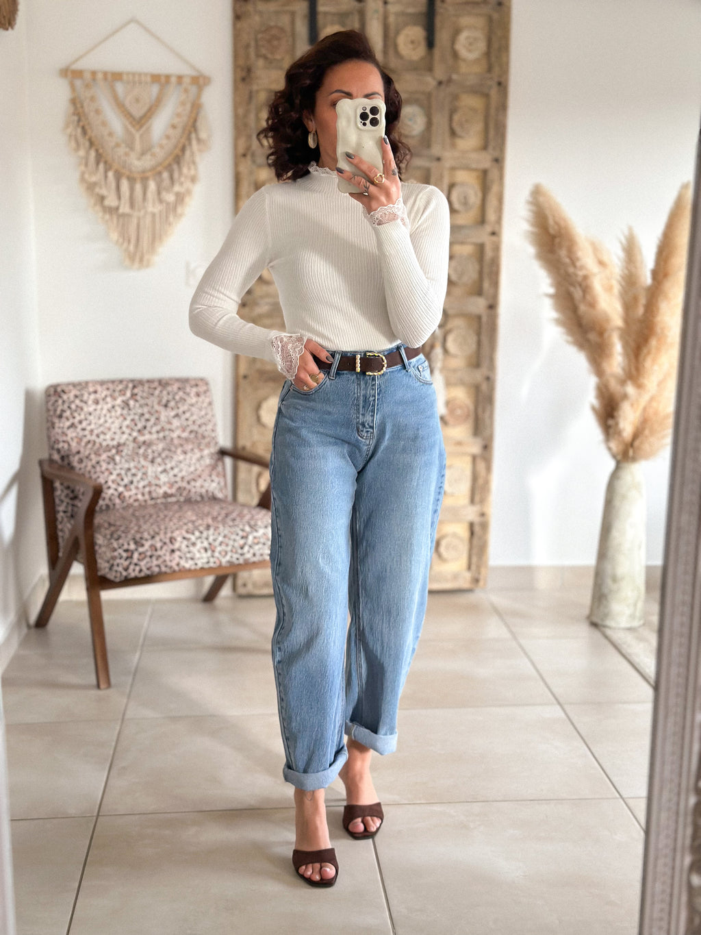 Jean Eva - Balloon fit bleu clair