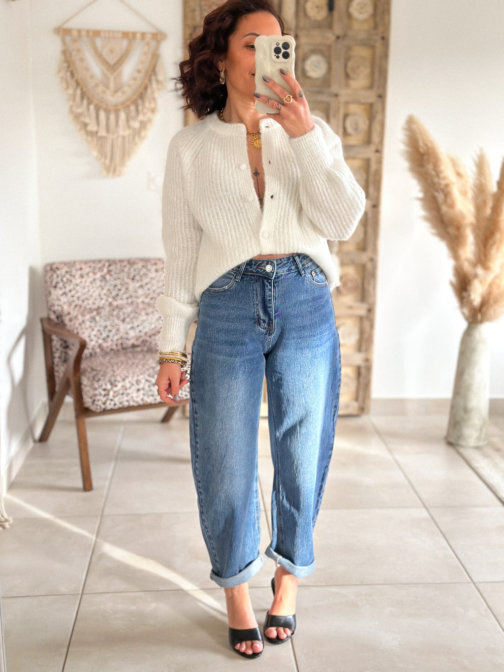 Jean Shaya - Balloon fit bleu foncé