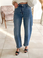 Jean Shaya - Balloon fit bleu foncé