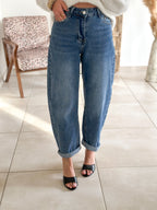 Jean Shaya - Balloon fit bleu foncé