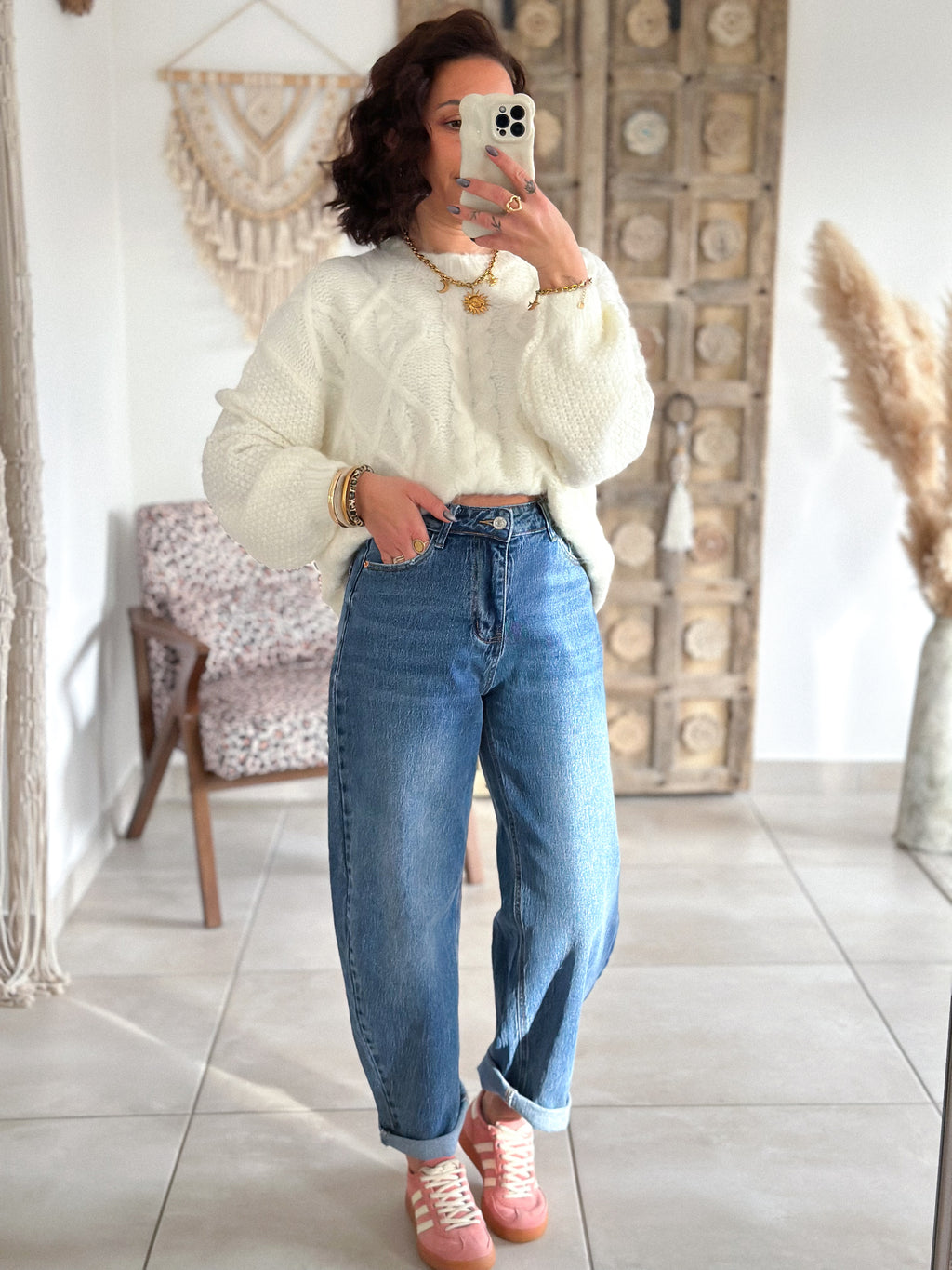 Jean Shaya - Balloon fit bleu foncé