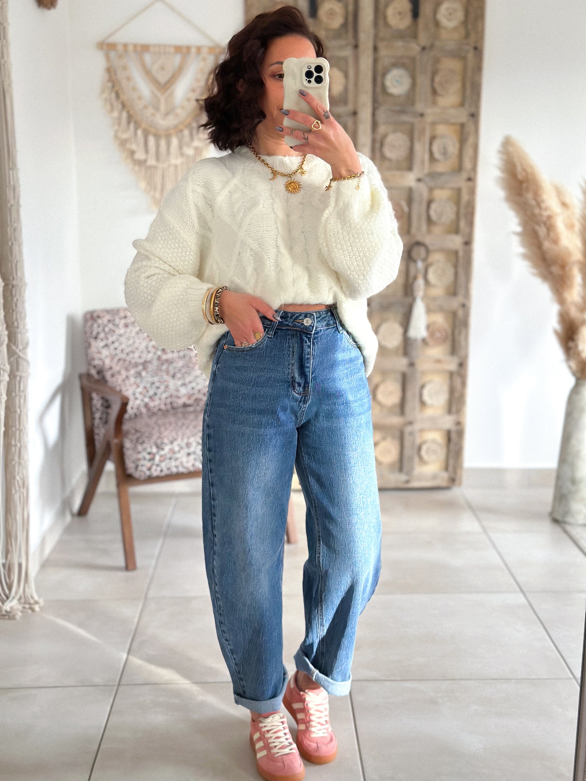 Jean Shaya - Balloon fit bleu foncé