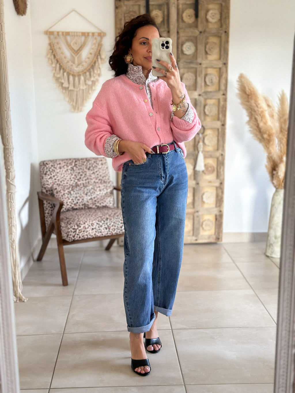 Jean Shaya - Balloon fit bleu foncé