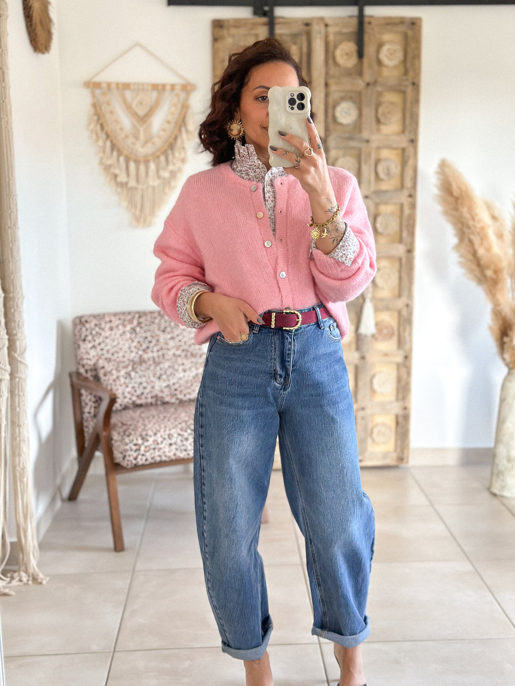 Jean Shaya - Balloon fit bleu foncé