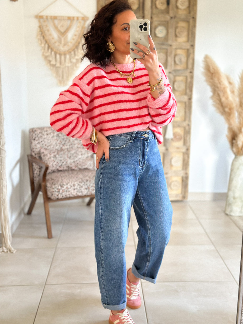 Jean Shaya - Balloon fit bleu foncé