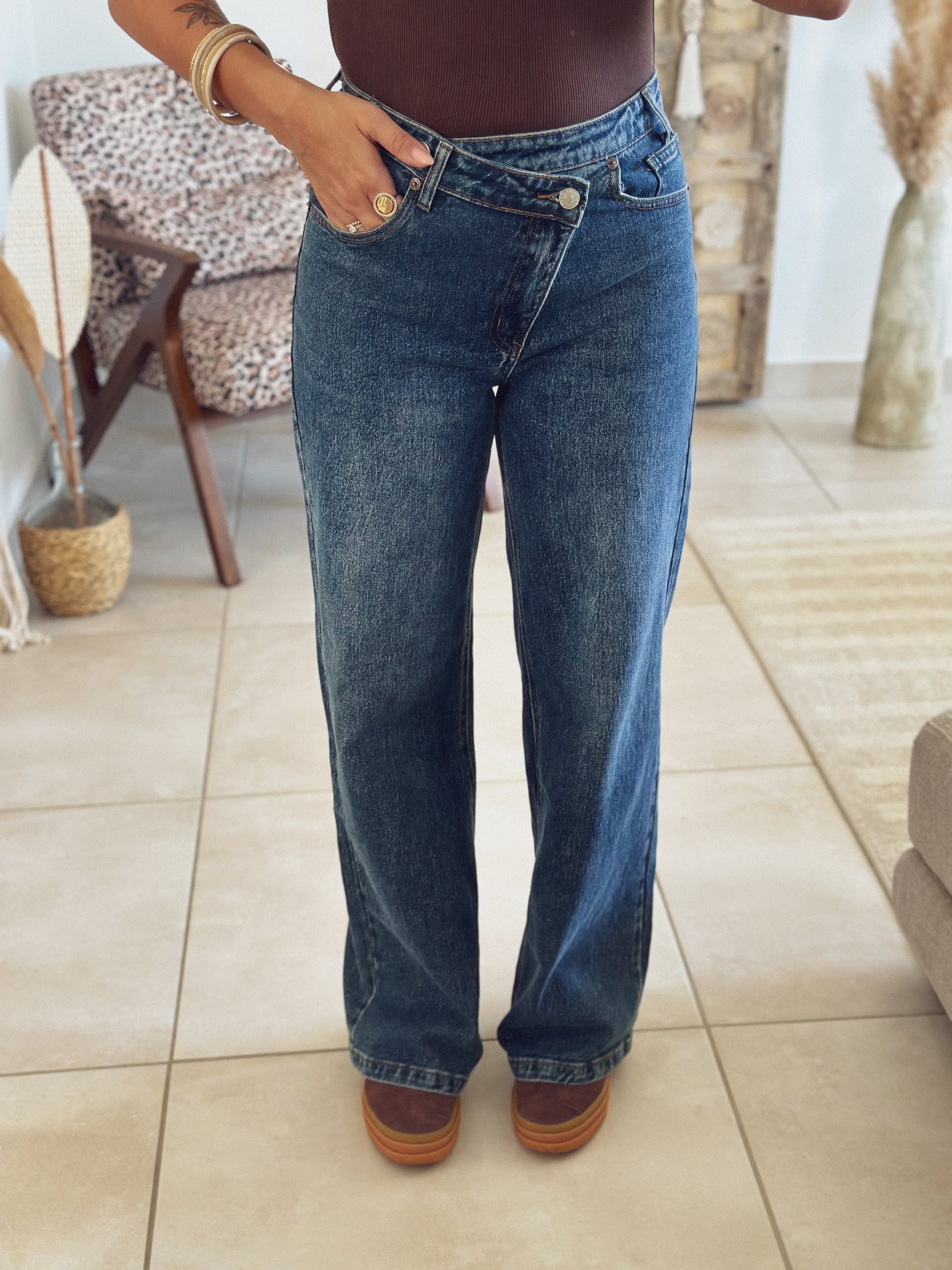 Jean Ophélie – Wide leg asymétrique