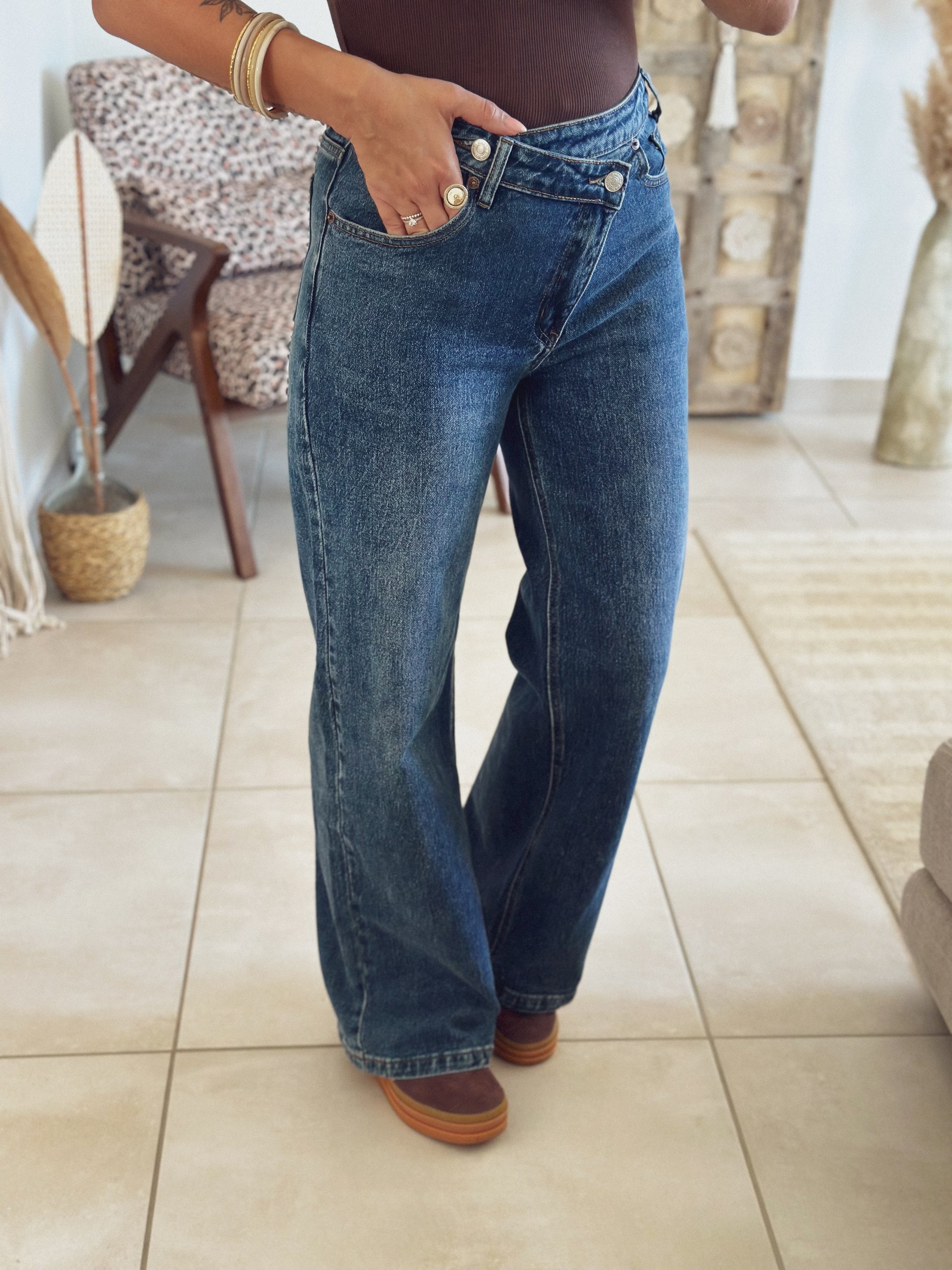 Jean Ophélie – Wide leg asymétrique