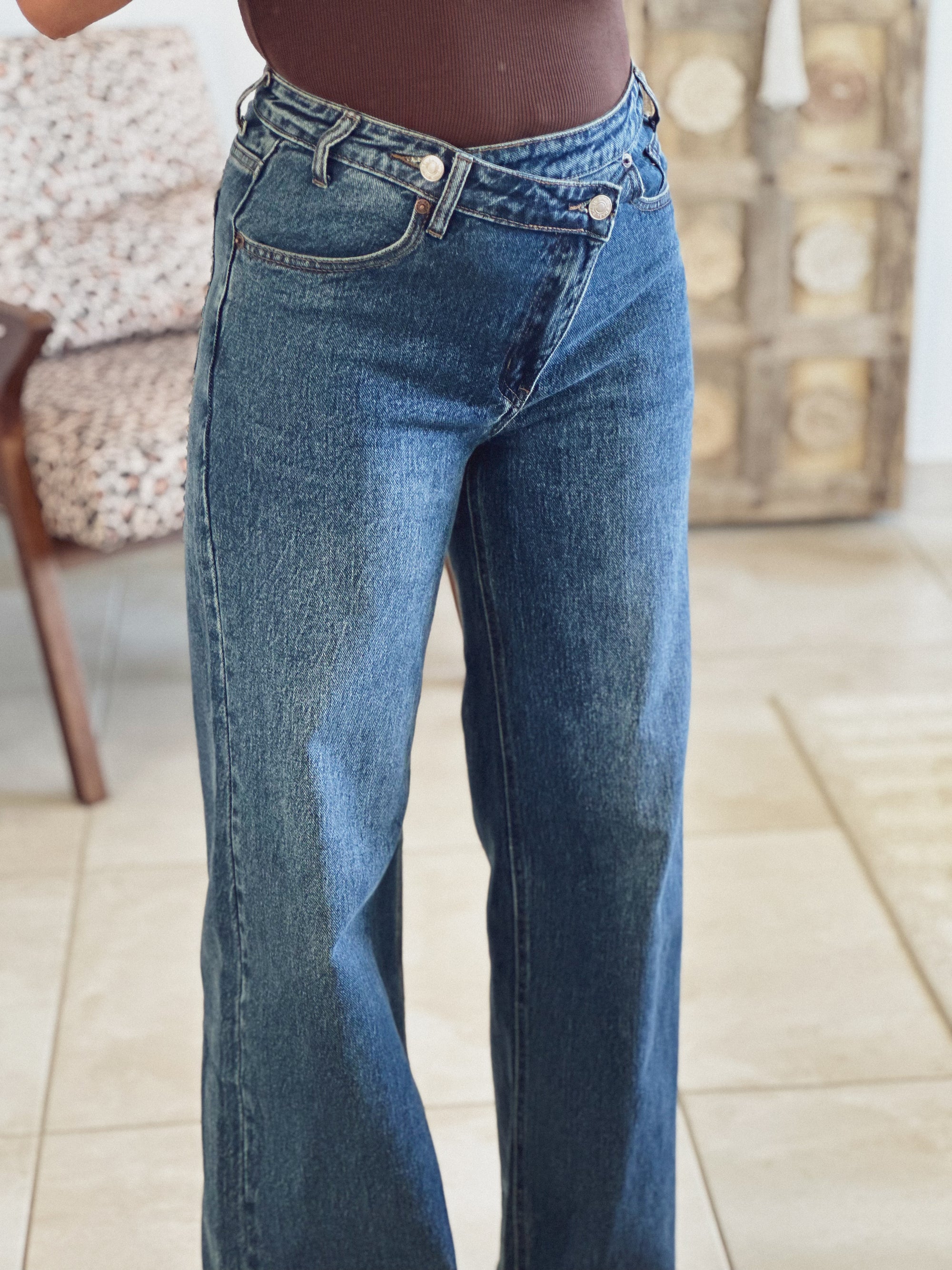 Jean Ophélie – Wide leg asymétrique