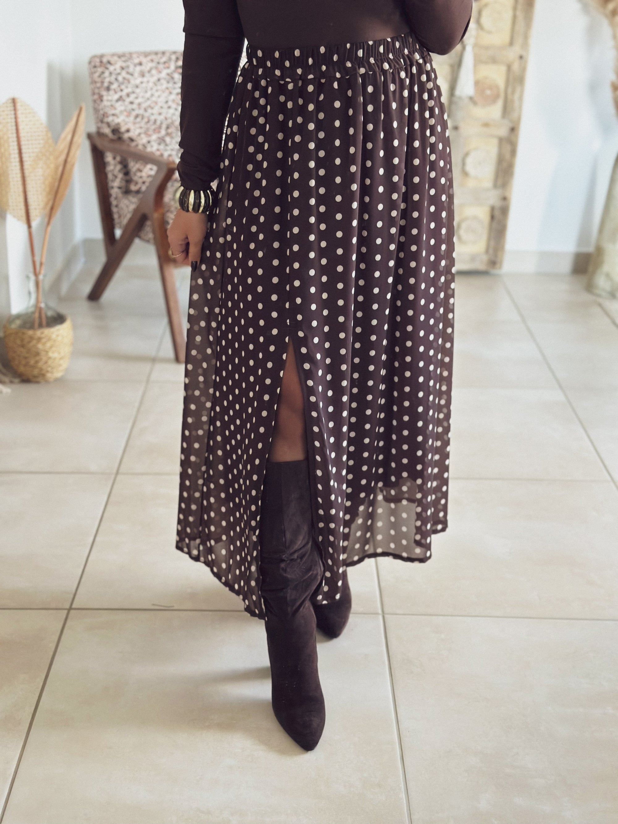 Jupe Anna – Pois chocolat