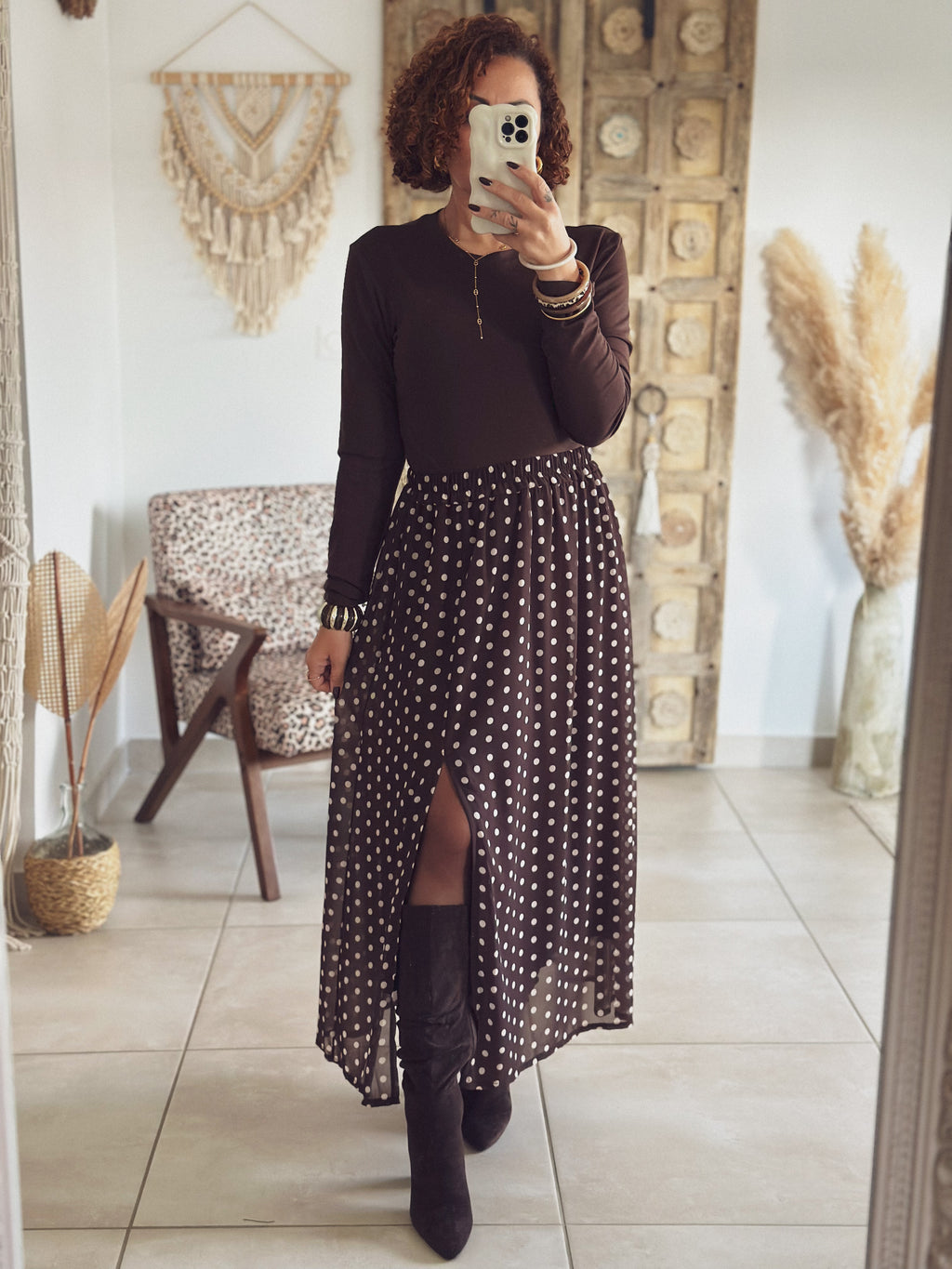 Jupe Anna – Pois chocolat