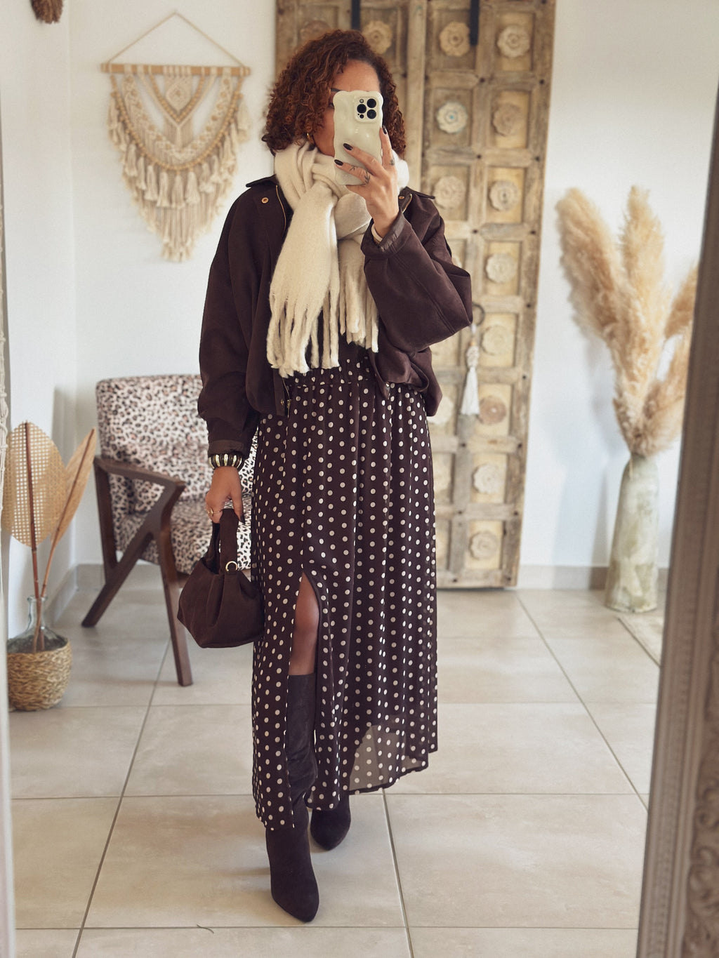 Jupe Anna – Pois chocolat