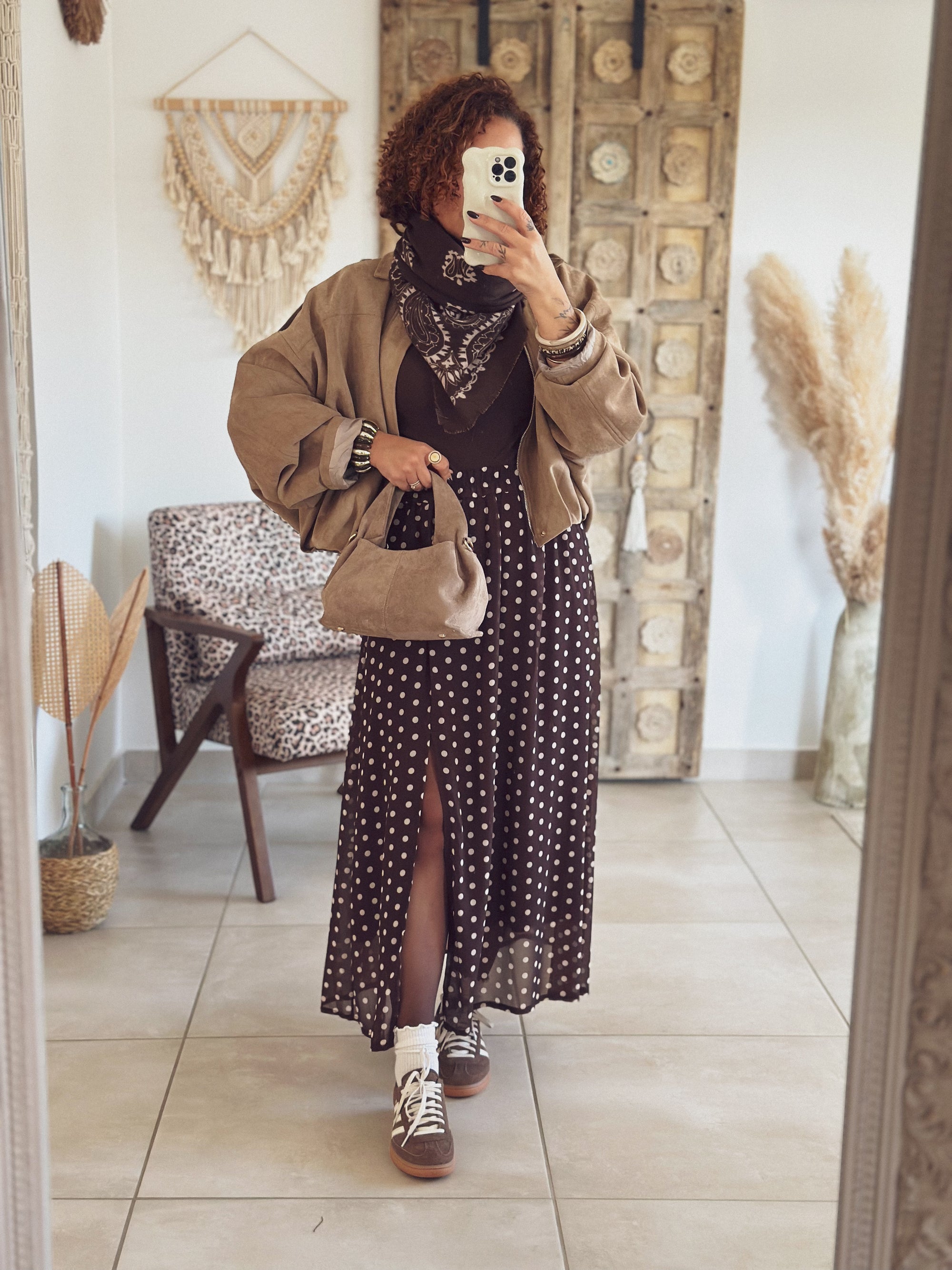 Jupe Anna – Pois chocolat