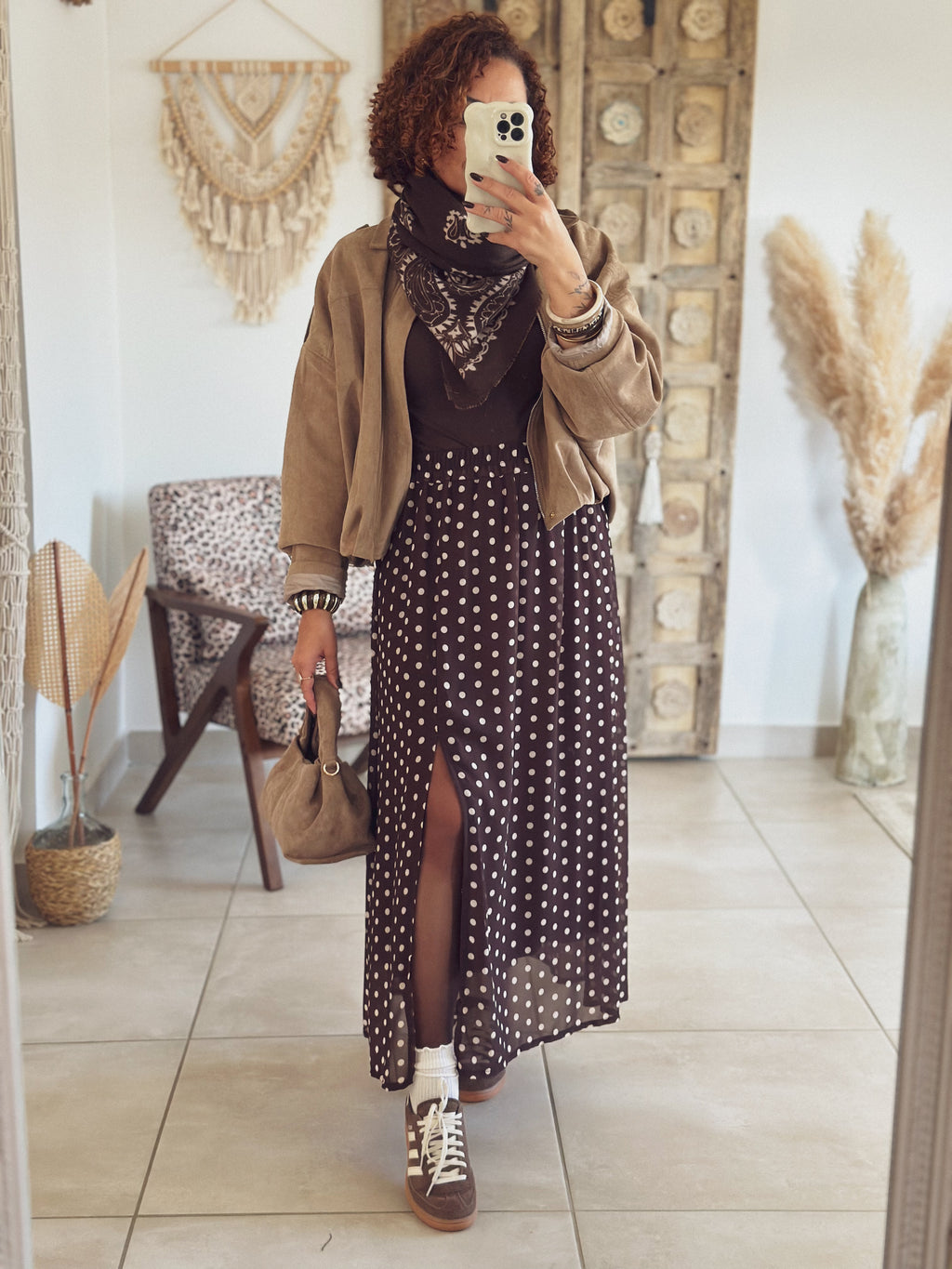 Jupe Anna – Pois chocolat