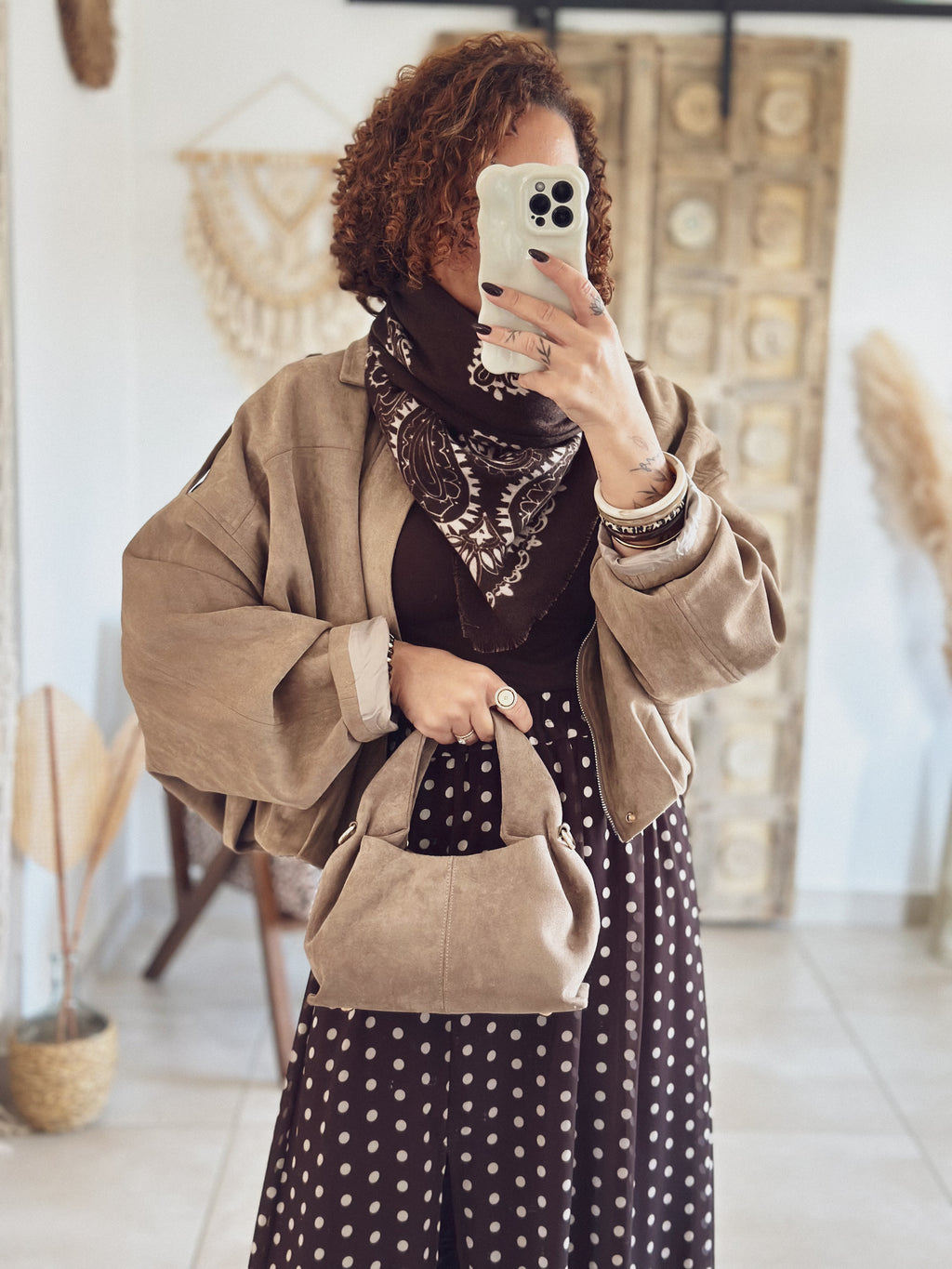 Jupe Anna – Pois chocolat