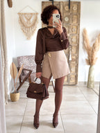 Jupe-short Aveline - Beige