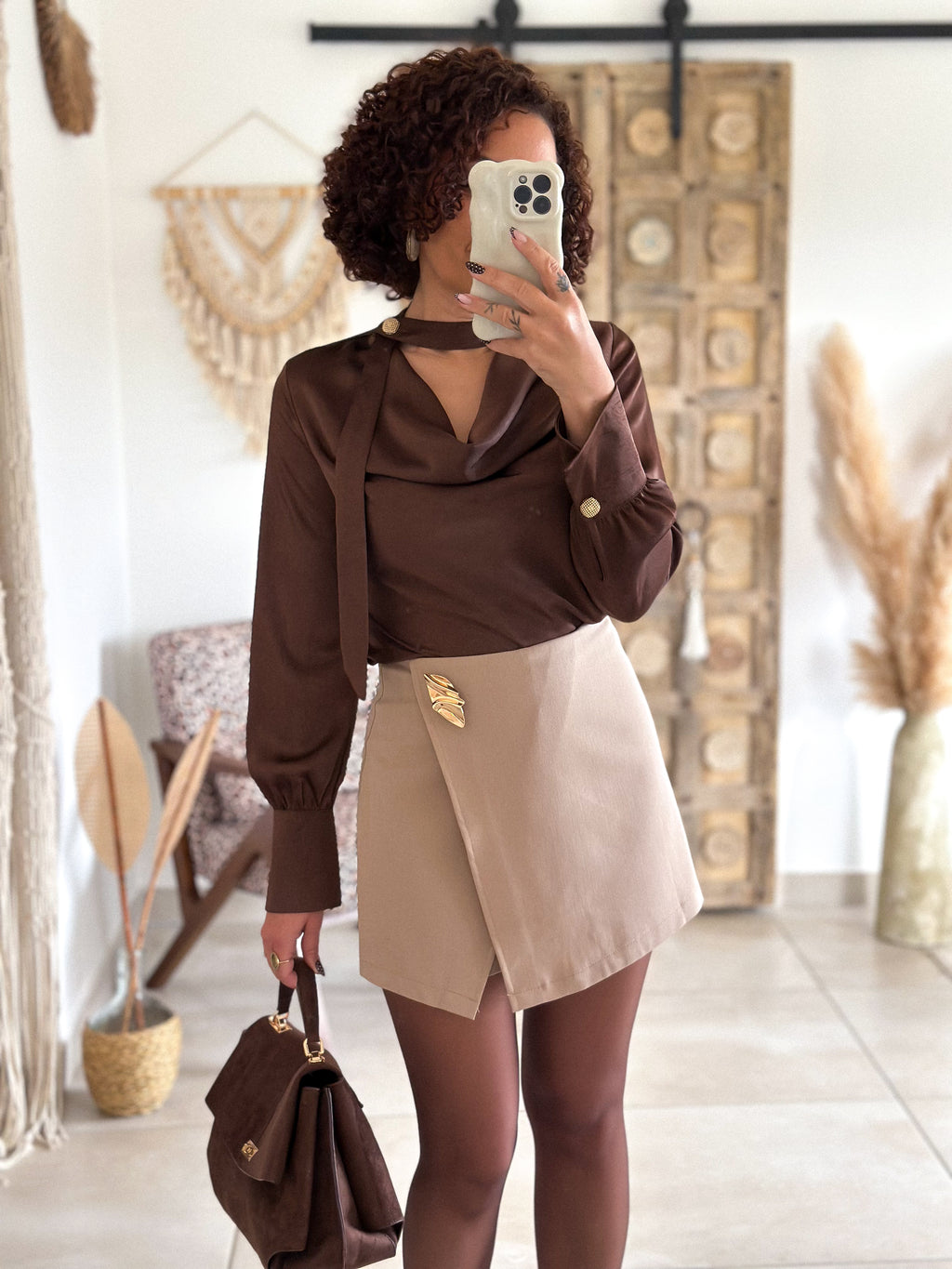 Jupe-short Aveline - Beige