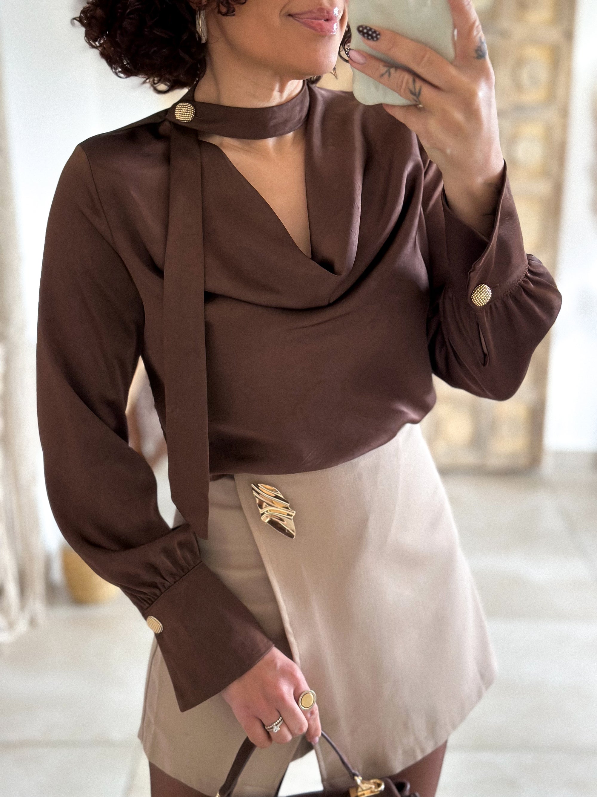 Jupe-short Aveline - Beige