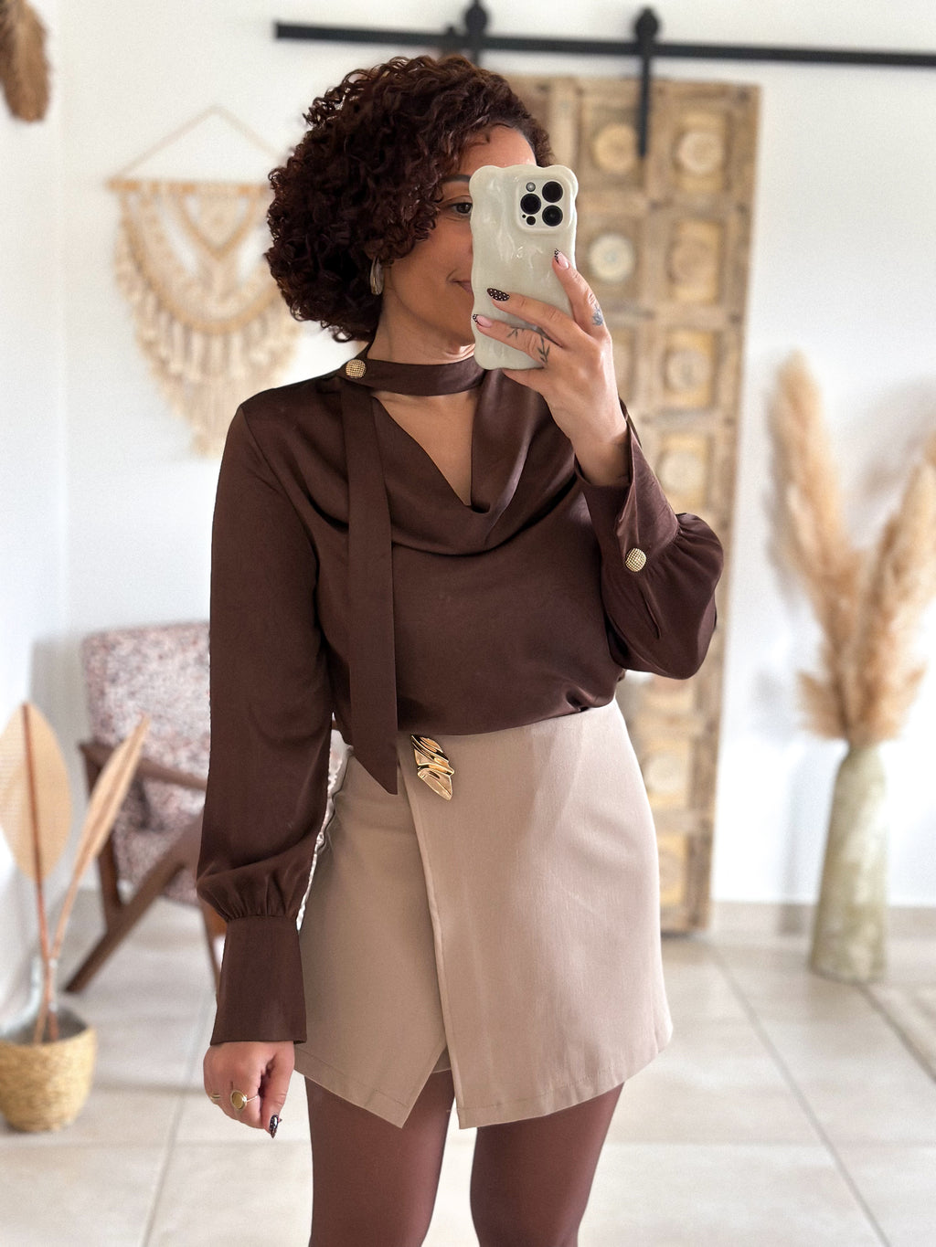 Jupe-short Aveline - Beige